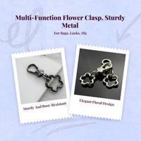 Coral Flower Snap Hook, Metal Connector, Purse Strap Mount Hook, DIY Bag Accessories, Hanging Crafts, Replacement Clasp
