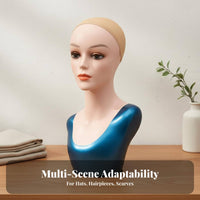 Hairpiece Display Head Form Long-Lasting Female Mannequin Head Glossy Finish