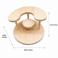 Wood Perfume Organiser for Dresser, 2 Layer Stepped Decorative Tray, Makeup