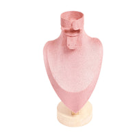 Necklace Display Bust Rose Retail Fixture Wood Base for Countertop