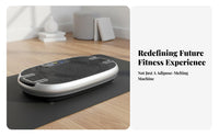 Bluetooth Music Fitness Vibration Platform with Handles Ultra-Thin Design Vibration Plate Exercise Machine Wireless Controller Control Body Shaker Exercise Machine Adjustable Speed Levels for Adults, Seniors, Home Gym, Indoor, Living Room