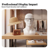 Hat Display Head Polished Finish Mannequin Head Lightweight for Retailers