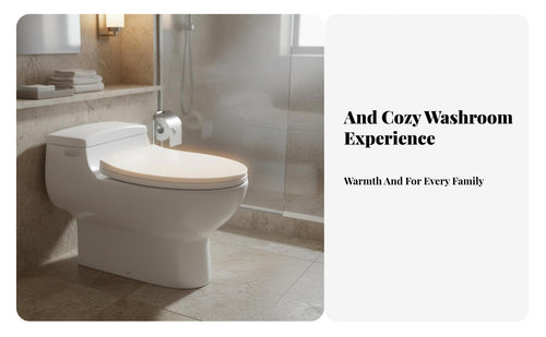 Adjustable Temperature Heated Smart Toilet Seat Easy Installation Smart Toilet Seat Cover Energy Saving Bathroom Appliance Ergonomic Design for Homeowners, Seniors, Adults, Restroom, Home