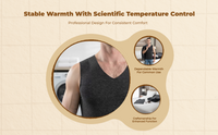 Men's Thermal Fleece Vest Warm V-Neck Undershirt