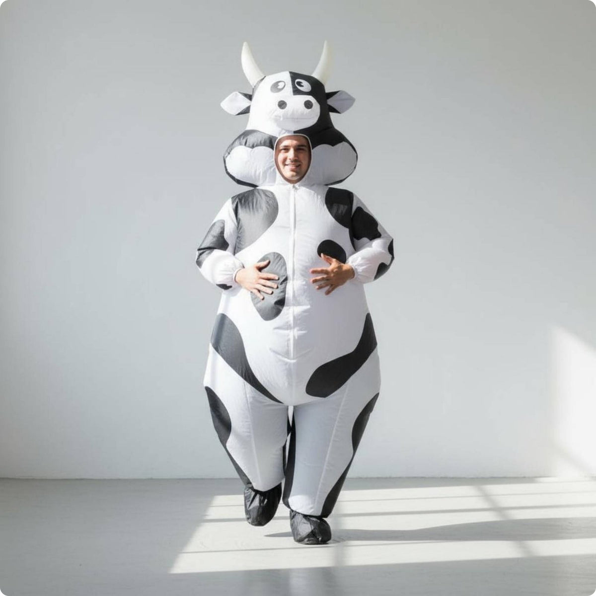 Inflatable Cow Costume Cute Cow Inflatable Suit Eye-Catching for Festival, Event