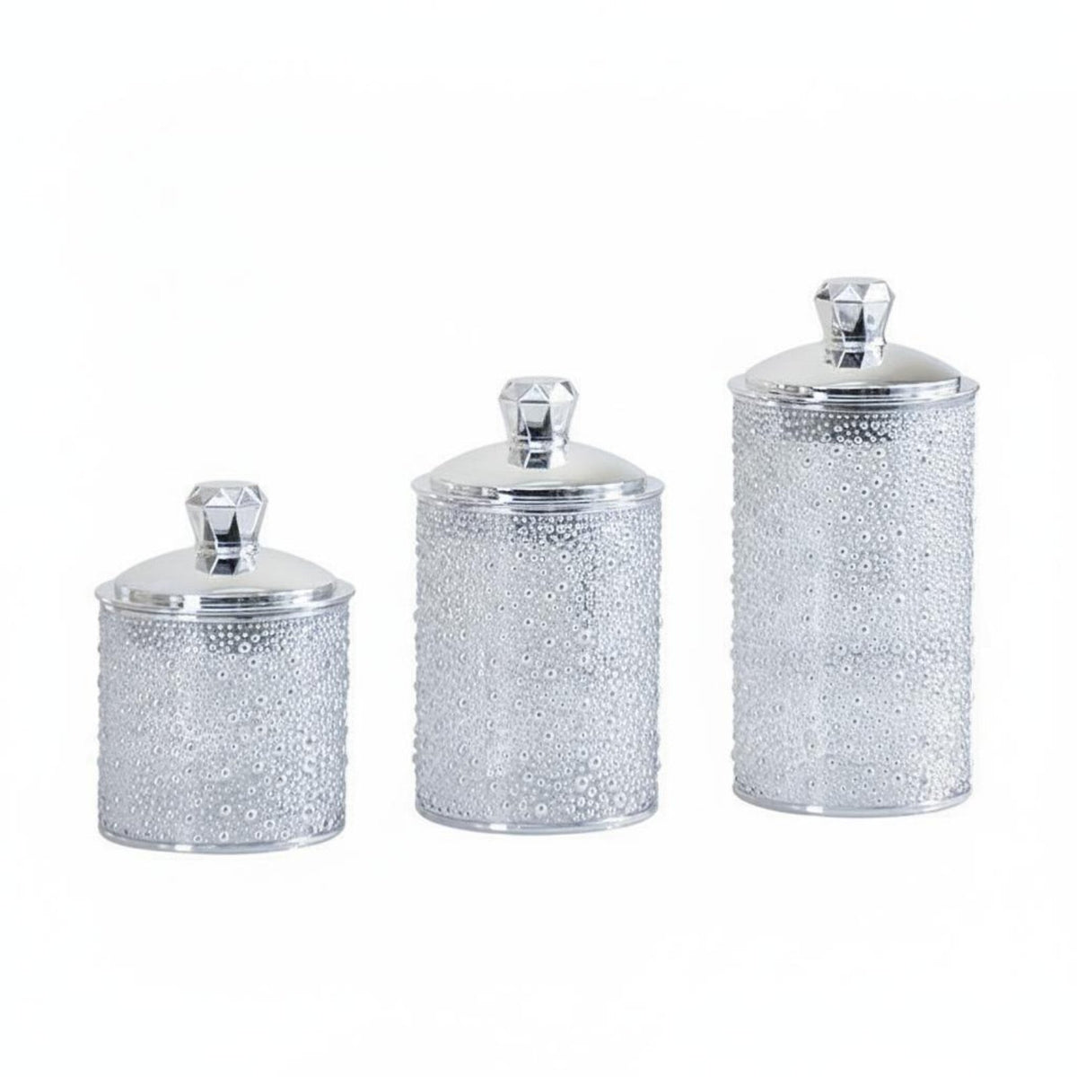 3 Pieces 3 Piece Sealed Jar Set Easy to Clean Clear Kitchen Storage Container