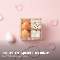 Lidded makeup Sponge Case Sleek and Elegant Cosmetic Organizer Multi-Compartment