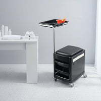 Salon Trolley Stool Easy to Clean Hairdresser Trolley Stool Versatile Beauty Cart Seat for Stylists, Hairdressers