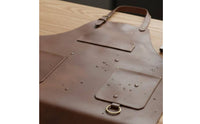 Waterproof Barber Apron With Pockets PU Leather Apron Vintage Design