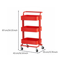 Hairdressing Tool Cart Movable Mobile Storage Rack Large Capacity for Kitchen