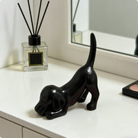 Dog Jewelry Holder Stylish Resin Dog Figurine Cute Home Decor for Entryway