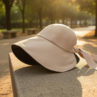 Foldable Fisherman Hat Lightweight Bowknot Sun Hat Ponytail Friendly for Girls