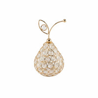 3 Pieces Crystal Pineapple Ornament Gift Idea Home Decor Gold-Tone for Wedding