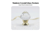 Includes Mounting Screw Crystal Cabinet Knob Elegant Design Faceted Cut Drawer Handle Shiny Appearance for Kitchen, Bedroom, Bathroom