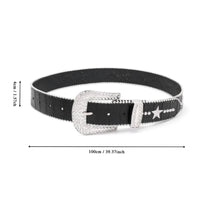 Rhinestone Buckle Belt Star Accents Outfit Item Elegant Look