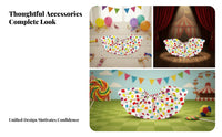 Clown Collar Layered Ruffles Elastic Neck Ruff White Material