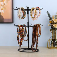 Rotating Jewelry Holder Black Iron Bracelet Holder Hooked Arms