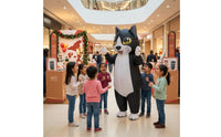 Inflatable Cat Suit Full Body Apparel Quick Inflating for Halloween, Parades