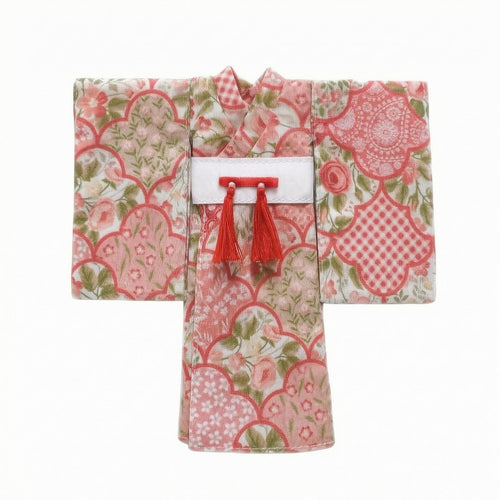 Wrap-Front Doll Robe Wide Sleeves Doll Kimono Waist Toy Apparel