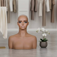 Shoulder Mannequin Bust Realistic Eyelashes Shoulder Bust Model Salon Use