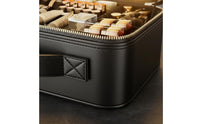 Portable Vanity Case with LED Mirror 3 Light Colors Beauty Storage Press Control