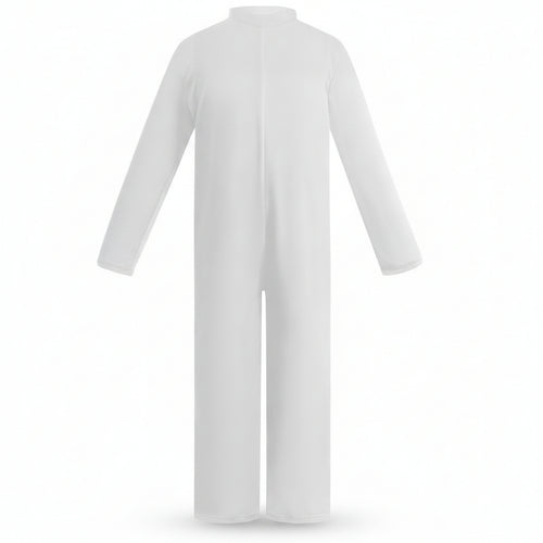 Full Body Jumpsuit Plain Long Sleeve Jumpsuit Simple for Children