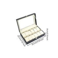 Watch Storage Box Padded Compartments Watch Display Box Stitched Trim