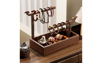 Tabletop Jewelry Rack Horizontal Rods Bead Organizer Open Tray Jewelry Display Stand