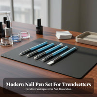 5 Pieces Double-Ended Manicure-Nail Design Tool Set Multi-Functional Manicure Accessory Easy to Clean Ergonomic Grip for Artists
