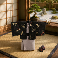 Doll Kimono Outfit Wide Sleeves Doll in Kimono Attire Outfit Wooden Sandals Toy Clothing