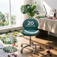 Upholstered Swivel Chair Cushioned Swivel Desk Chair Modern Seating