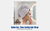 Thickened Textured Coral Fleece Hair Drying Cap, Turban, Quick-Dry Towel Hat, Soft Wrap