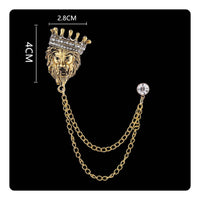 Men's Suit Brooch Versatile Tassel Chain Brooch Elegant and Stylish for Weddings