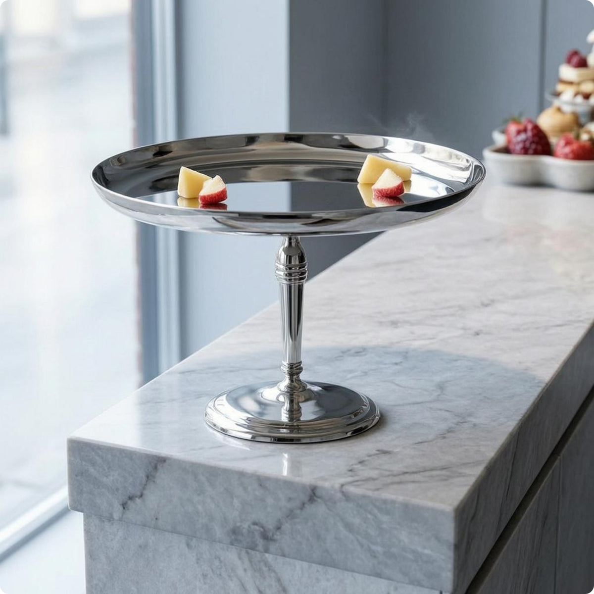 Dessert Platter with Pedestal Elegant Display Serving Ware Sturdy