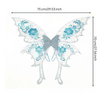 Printed Butterfly Wing Colorful Print Delicate Lace Look Angel Wing Costume for Photoshoot