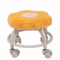 Cloud Stool Curved Legs Rolling Stool Compact