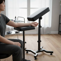Tattoo Arm Rest Stand Stitched Seams Height Adjustable Arm Rest Black