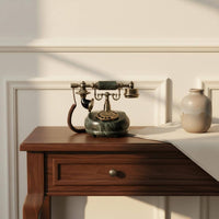 Jade-Tone Wireless Phone Decorative Piece Retro Tabletop Telephone