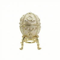 Egg Trinket Box Ornate Egg-Shaped Trinket Box Rhinestone for Collectors