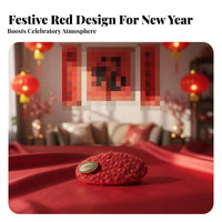 Red Plush Shark Hair Clip, Festive New Year Hair Grip, Soft Fabric, Updo, Bangs Holder for Women