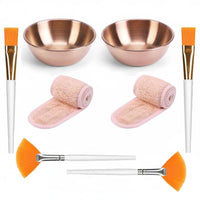 24 Pieces Face Mask Mixing Tool Set Stainless Steel Bowls for Home Use