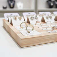 Wooden Jewelry Display Set Countertop Necklace Holder Gift Idea for Shop Owners