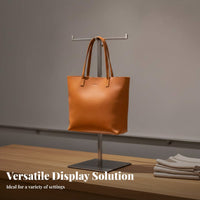 Stainless Steel T-Shaped Display Stand Stable Base T Bar Display Stand Minimalist Design for Retailers, Boutique Owners, Craft Fair, Closet