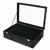 40 Slot Bangle Case Dust Protection Dustproof Bangle Storage Box Secure Latches Glass Lid Jewelry Tray for Retail Display