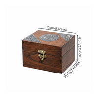 Wooden Jewelry Box Decorative Solid Wood Trinket Chest Easy to Open for Dressing Table, Vanity