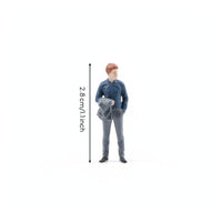 Miniature Diorama People Figure Model Mini Figurine Standing Male Character Suit Wearing for Small-scale Scene Display and Photography Prop Suitable for Home Decoration Office Display Street Scene Architectural Model Gift Giving 2.8cm