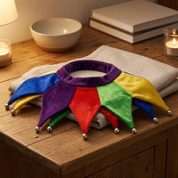 Fool Shoulder Cape Multicolor Tinkling Bell Bright Colors Costume Accessory