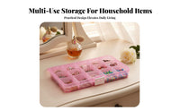 Transparent Body 15 Compartment Plastic Organizer Multi-Purpose 15 Grid Plastic Organizer Portable for DIY Enthusiasts, Home, Workshop, Desk