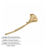 Glossy Metal Suit Pin Statement Piece Abstract Minimalist Brooch Lightweight
