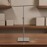 T-Shaped Display Stand Square Base Tabletop Handbag Holder Stable